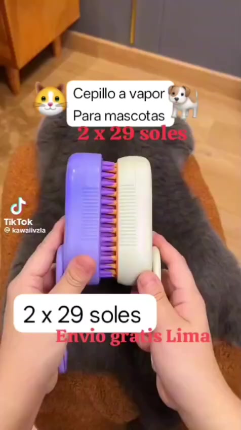 Cepillo vapor para mascotas