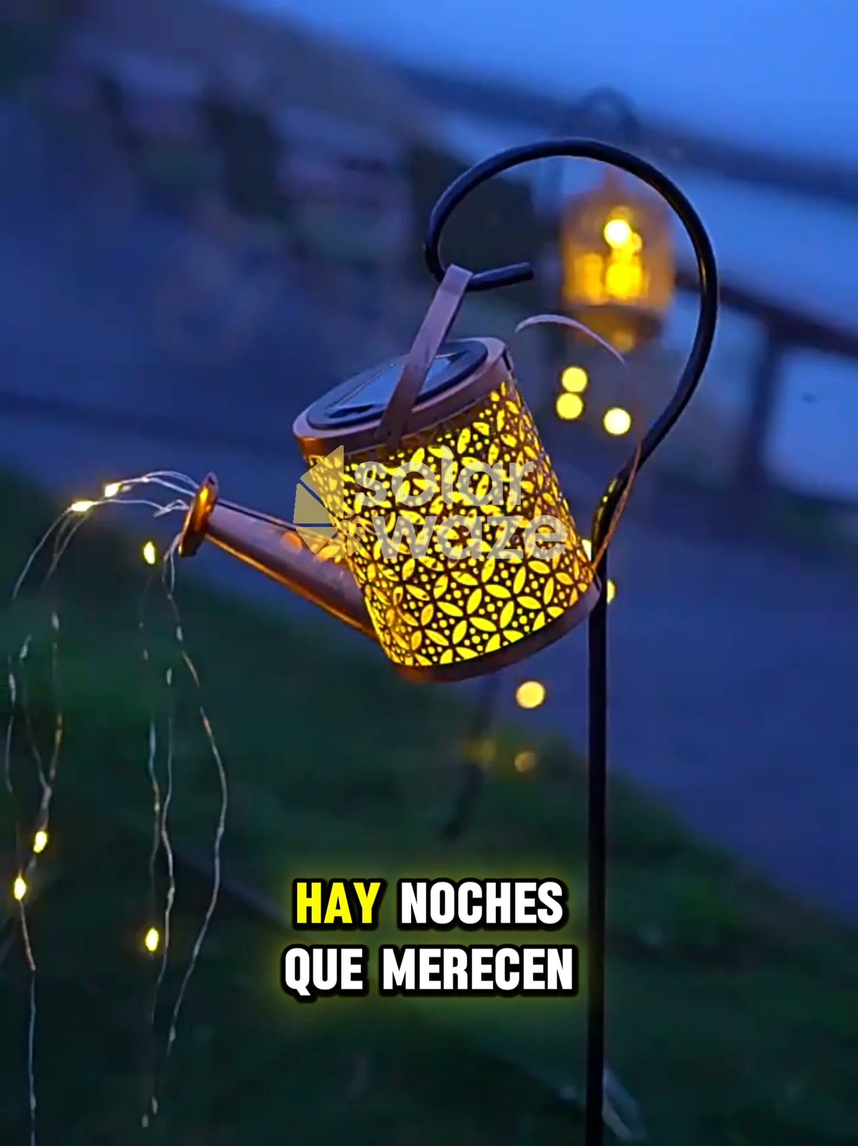 Lámpara solar de jardín con estaca