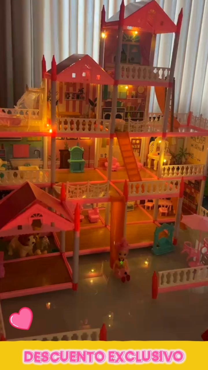 Casa de muñecas con luces LED