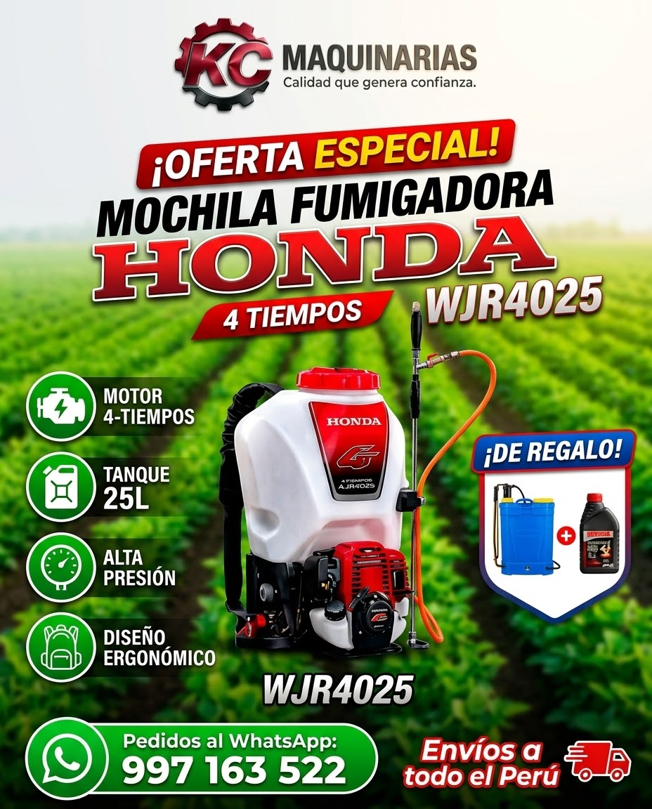 Mochila fumigadora a motor