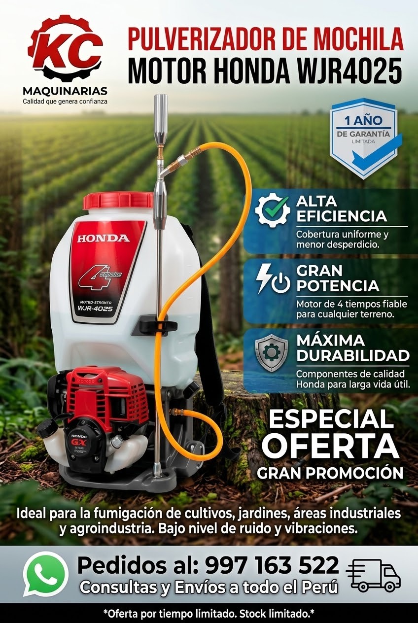 Mochila fumigadora a motor