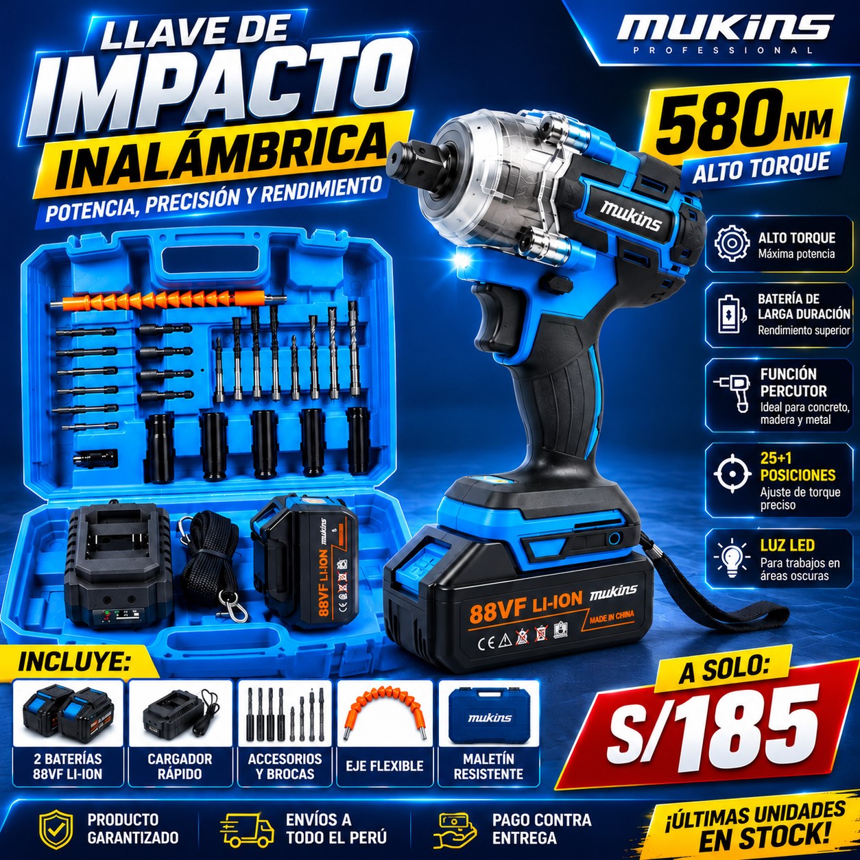 Llave de impacto inalámbrica