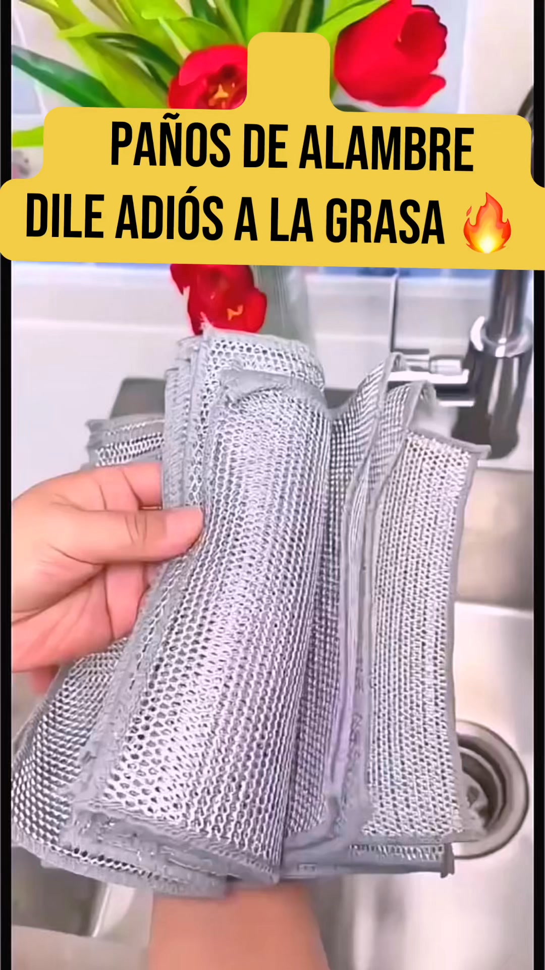 Paño de alambre quita grasa