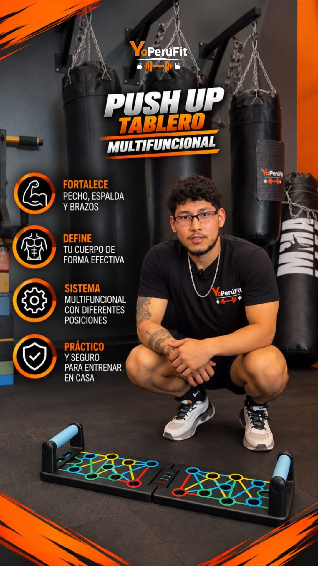 Tablero de flexiones multifuncional