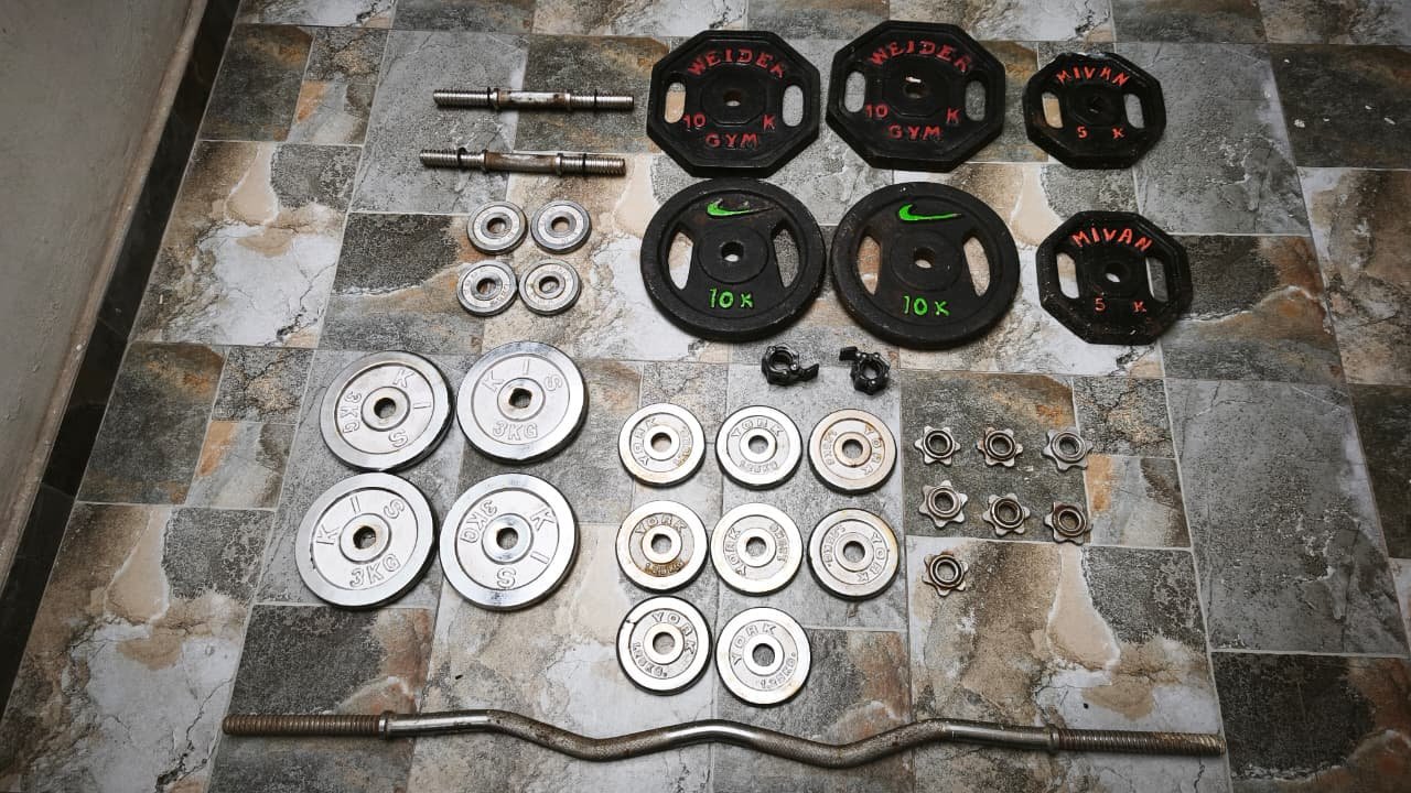 Set de pesas discos barras