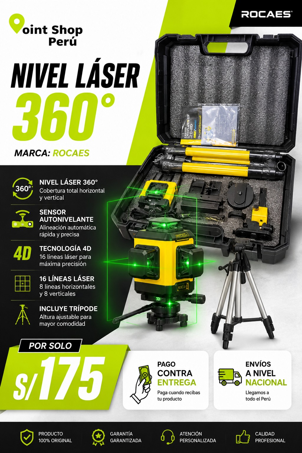 Nivel láser 360° 4D