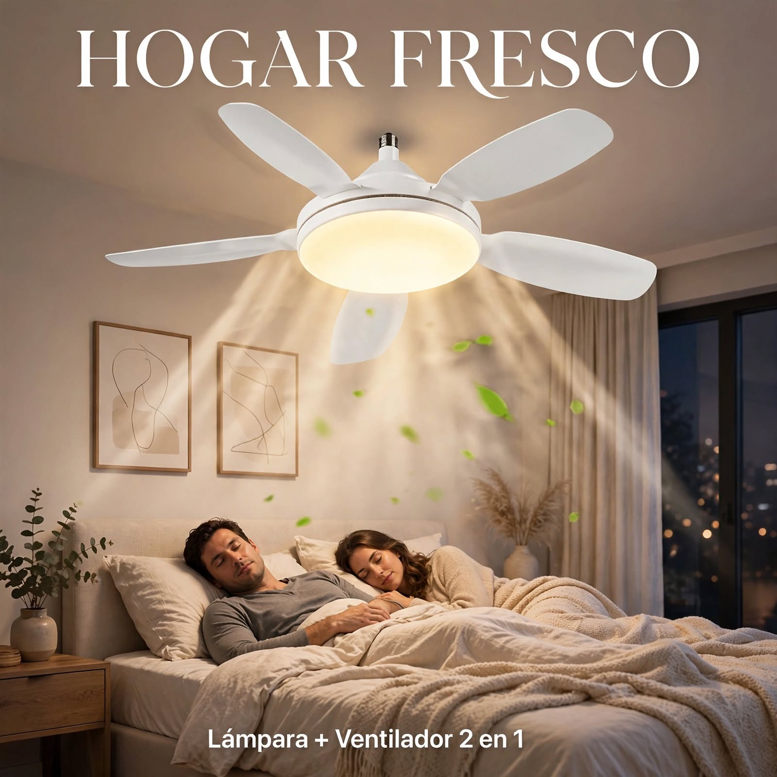 Foco LED con ventilador