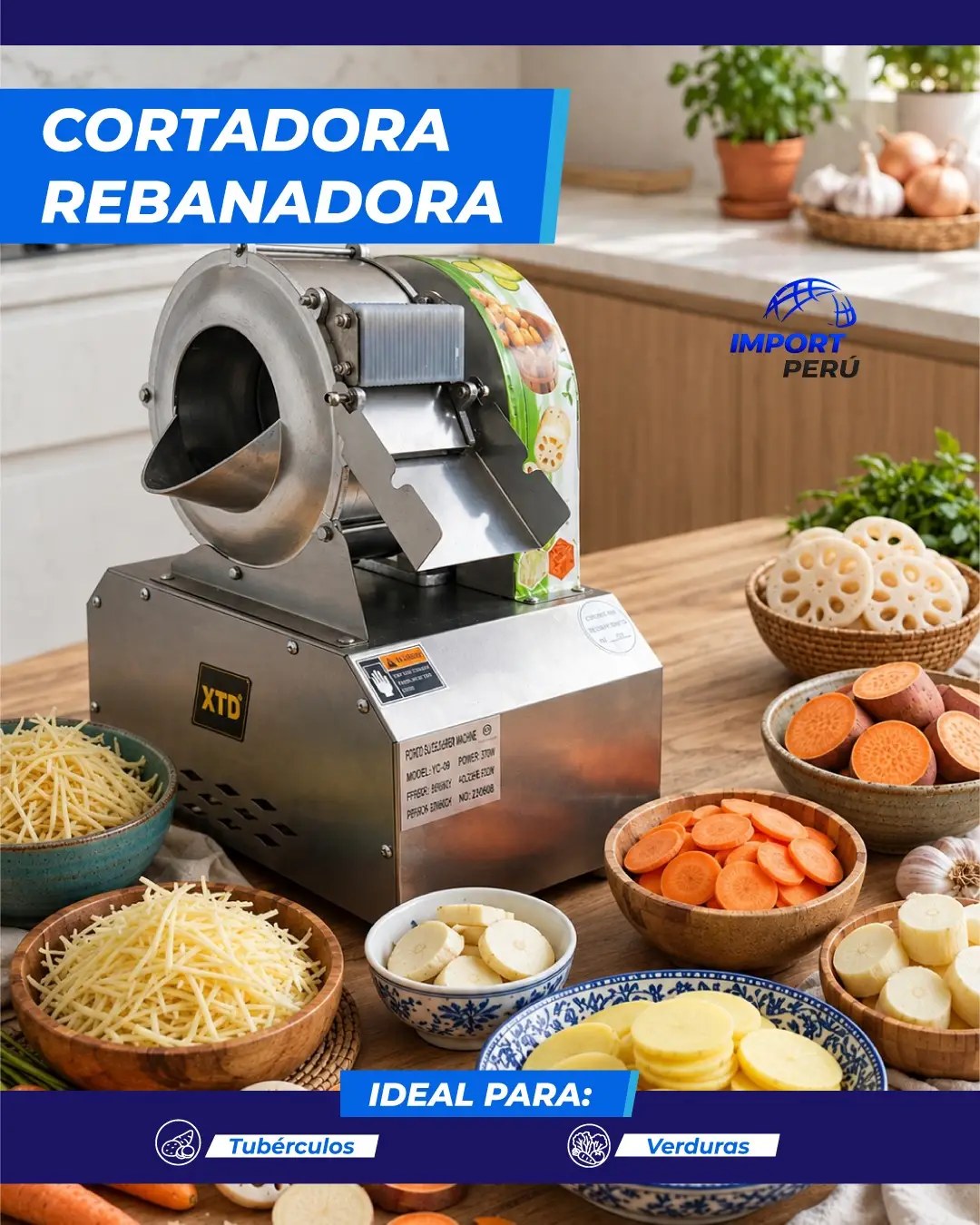 Cortadora rebanadora de verduras